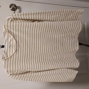 Striped metallic top L